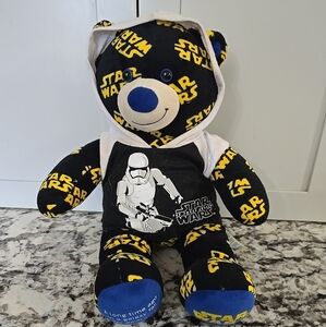 Star Wars Logo Build A BEAR Black and Yellow with Stirmtrooper Sweatshirt